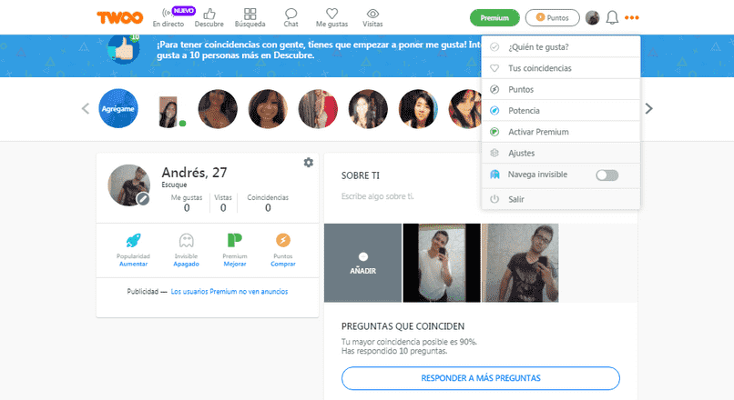 ingresar perfil eliminar para siempre fotos twoo